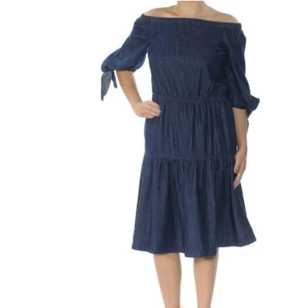 Lauren Ralph Lauren Denim Fit-and-Flare Mid dress